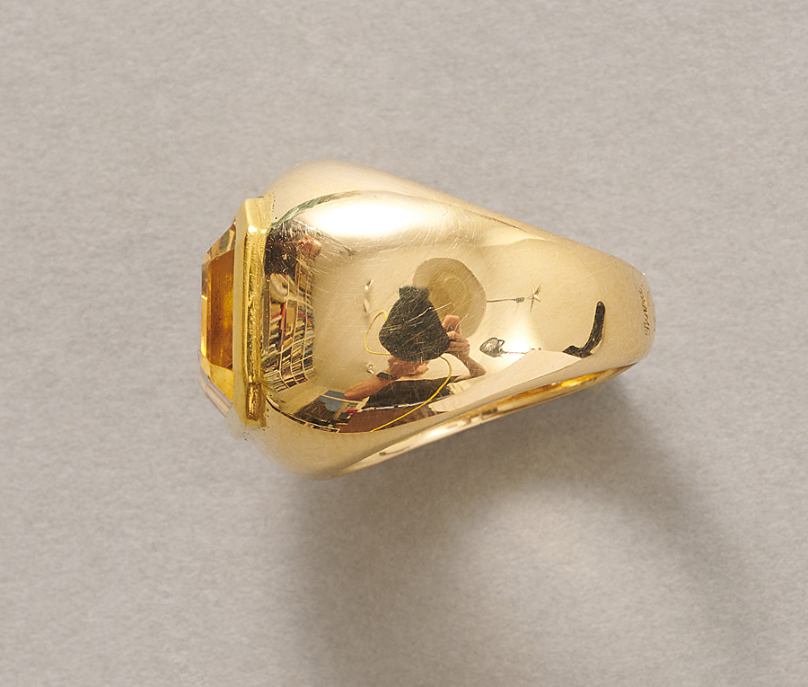Poiray gold and citrine ring