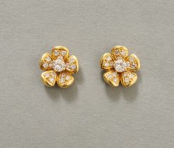 diamond flower earrings and studs
