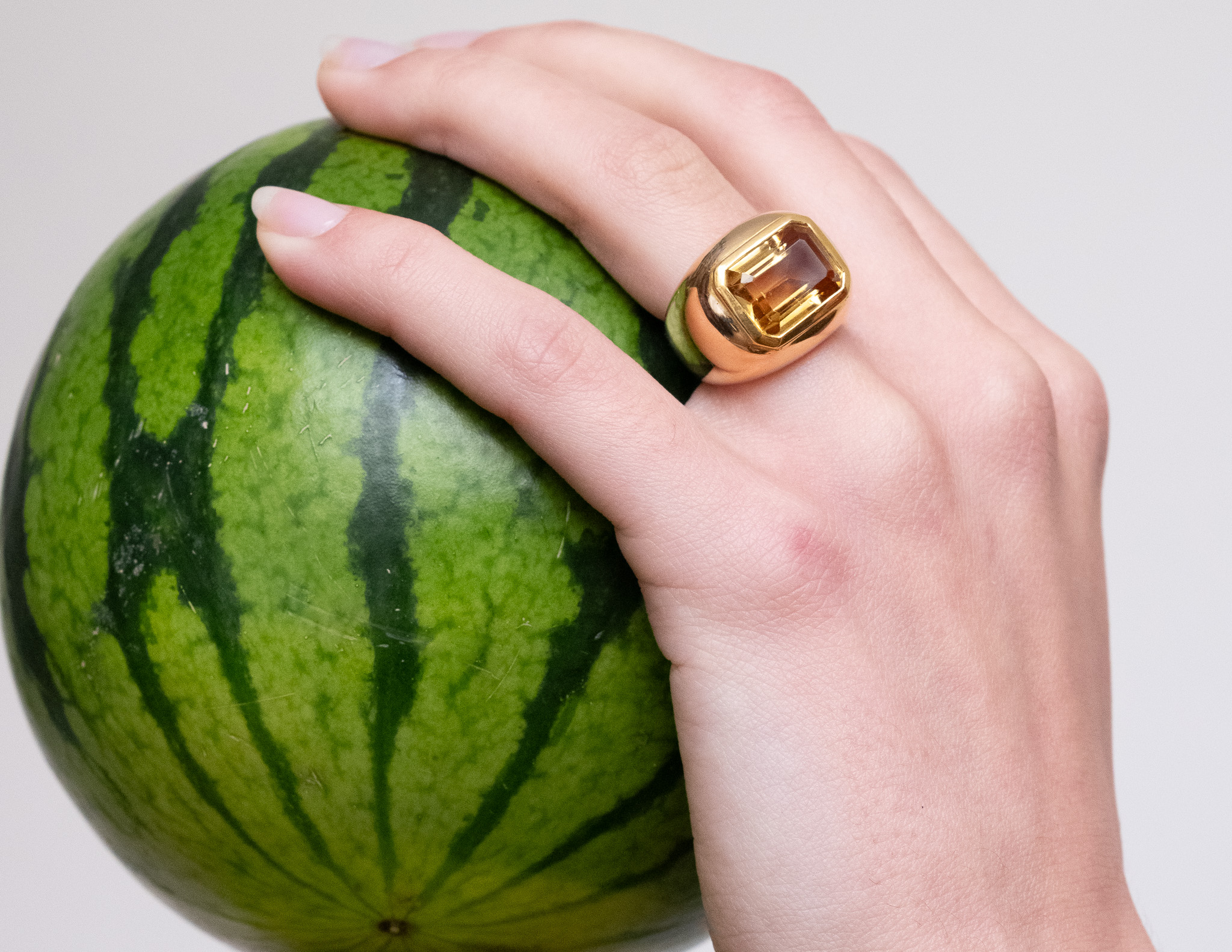 Poiray gold and citrine ring