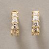 gold and diamond hoop earrings