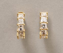 gold and diamond hoop earrings