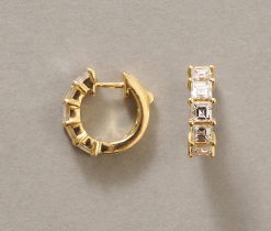 gold and diamond hoop earrings