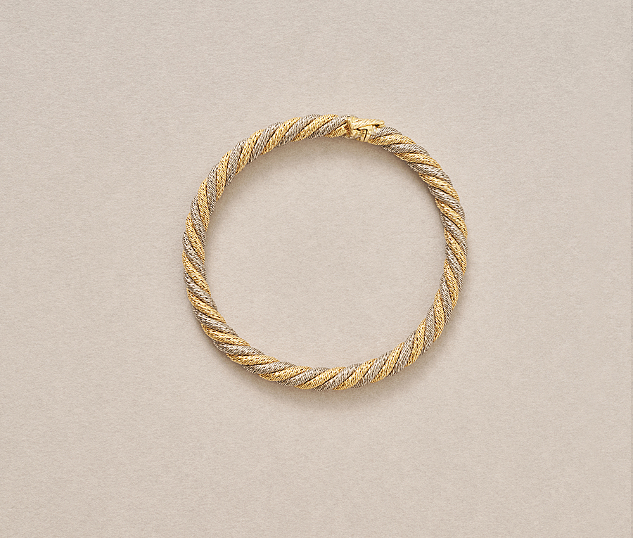 bi-color Georges Lenfant bangle bracelet