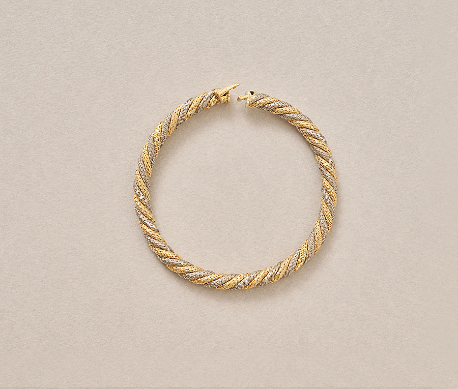 bi-color gouden armband - Afbeelding 2