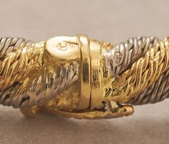 bi-color Georges Lenfant bangle bracelet