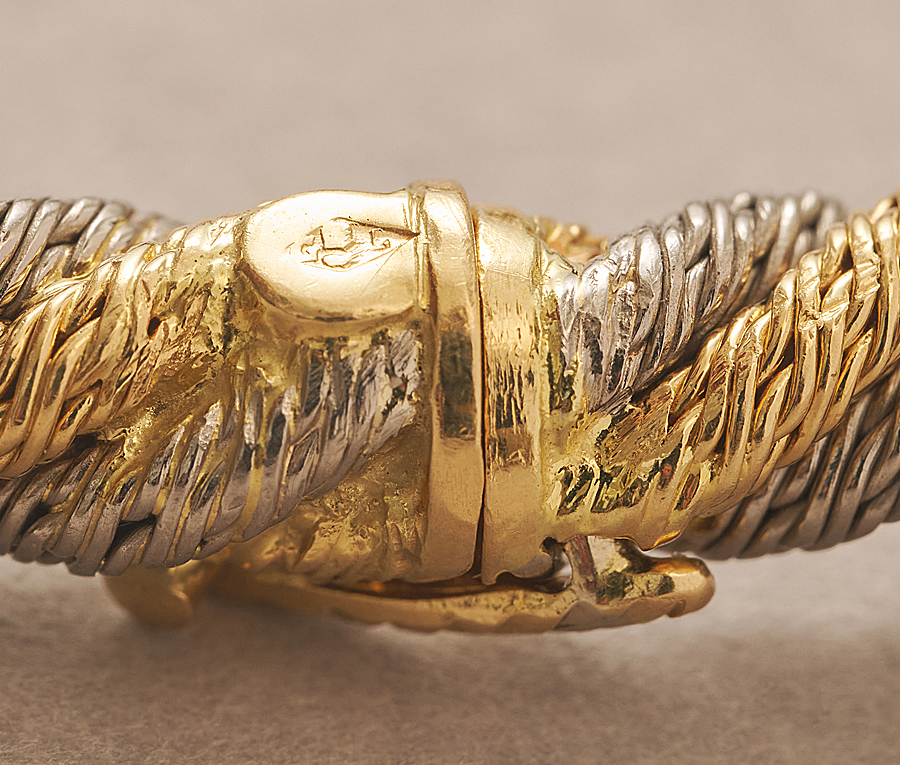 bi-color Georges Lenfant bangle bracelet