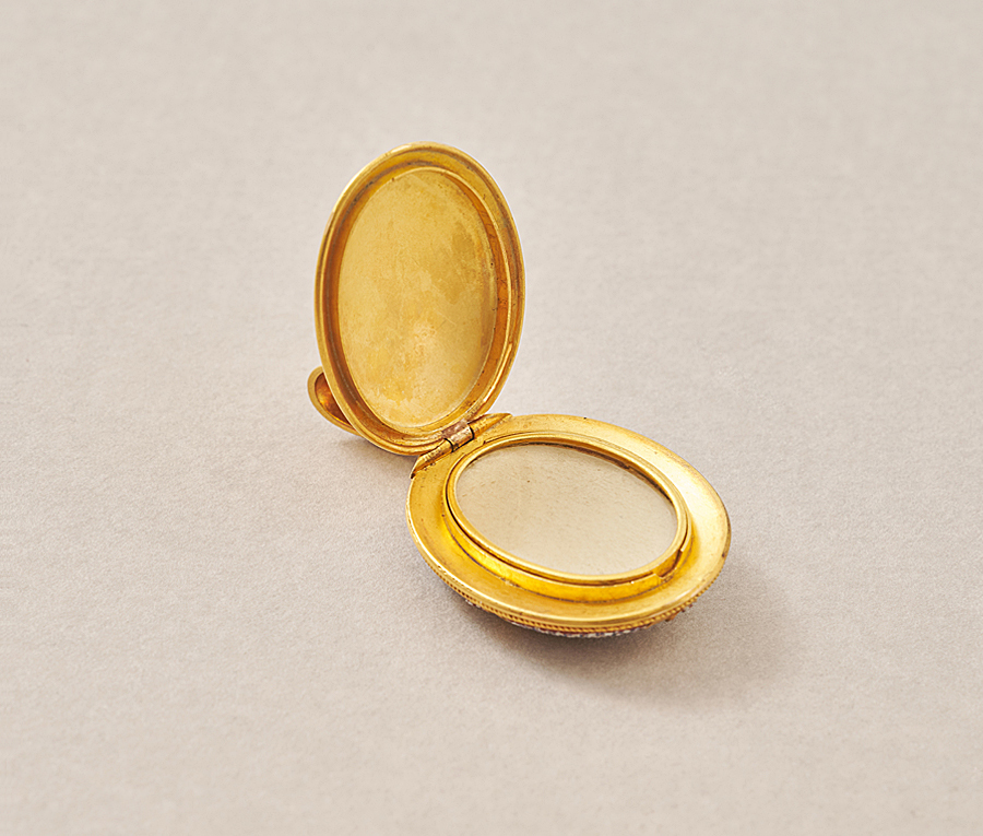 gouden medaillon met micro-mozaïek - Afbeelding 3
