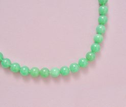 chrysopraas collier met een gouden slot - Afbeelding 2