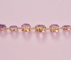 gouden collier met amethist - Afbeelding 4