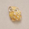 diamond owl brooch