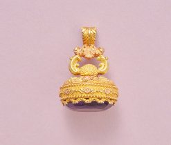 gouden hanger met amethist - Afbeelding 3