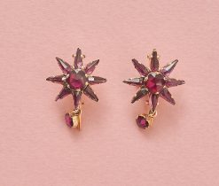 grenat the Perpignan star earrings