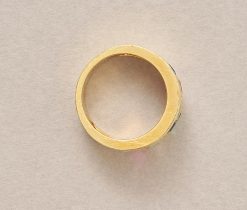 gold ring with gemstones - Image 3