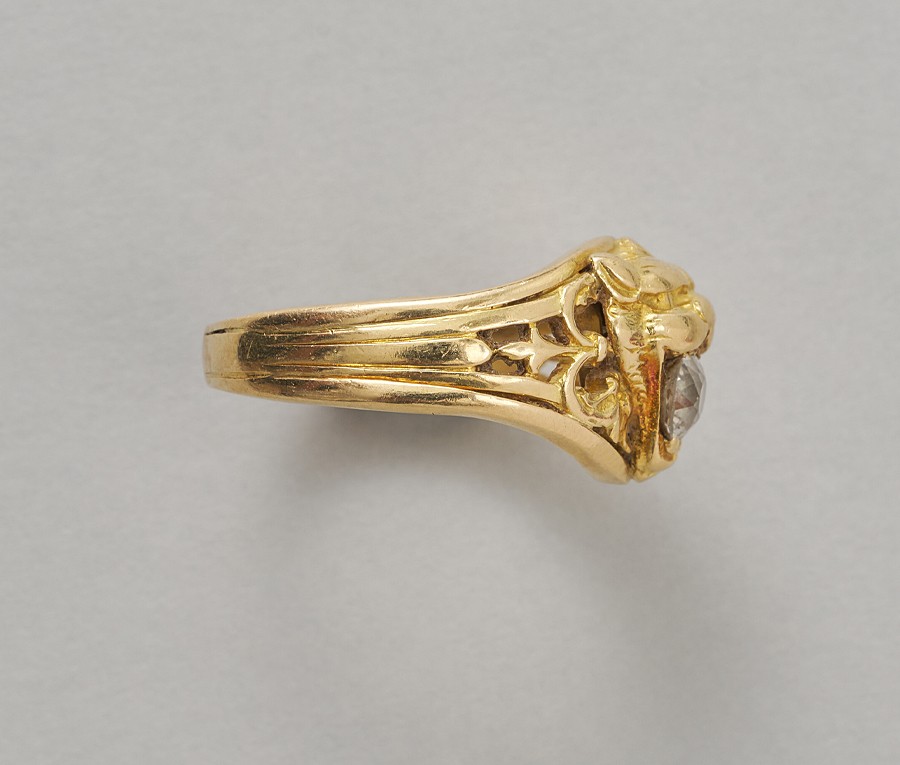 gouden leeuw ring met diamant - Image 2