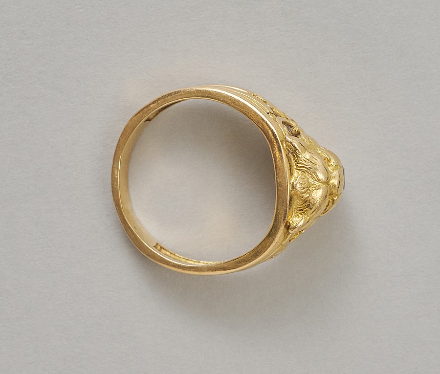 gouden leeuw ring met diamant - Image 4