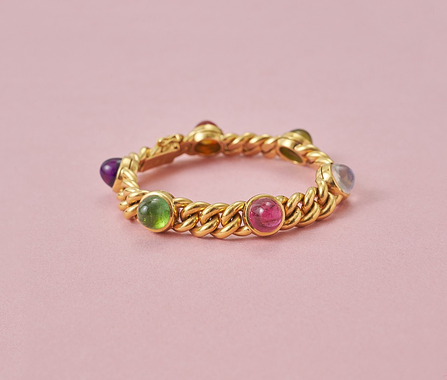gouden armband met edelstenen - Afbeelding 3