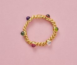 gouden armband met edelstenen - Afbeelding 2