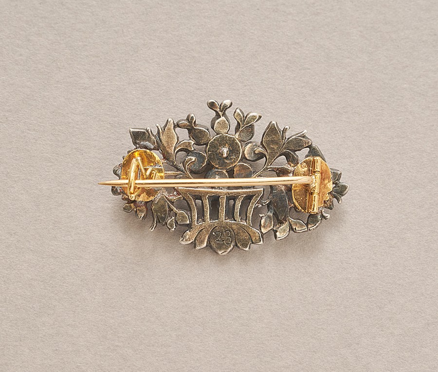 giardinetto rose cut diamond brooch
