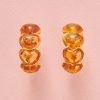 gold and citrine heart earrings