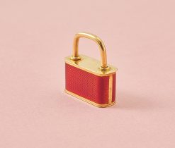 gouden slot met rood email - Afbeelding 4