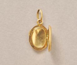 gouden medaillon met blauw email - Afbeelding 2