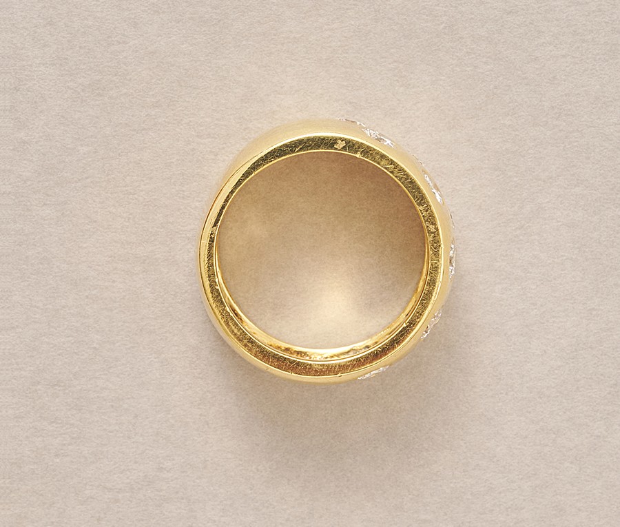 gouden band ring met diamant - Afbeelding 3