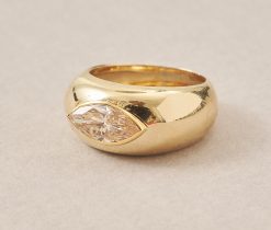 gouden ring met diamant - Afbeelding 4