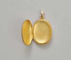 french gold locket