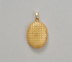 french gold locket