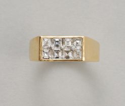 gouden ring met diamant - Afbeelding 2