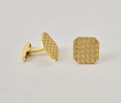 gold tiffany cufflinks
