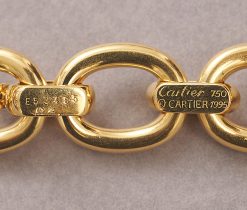18k gold cartier baignoire collier