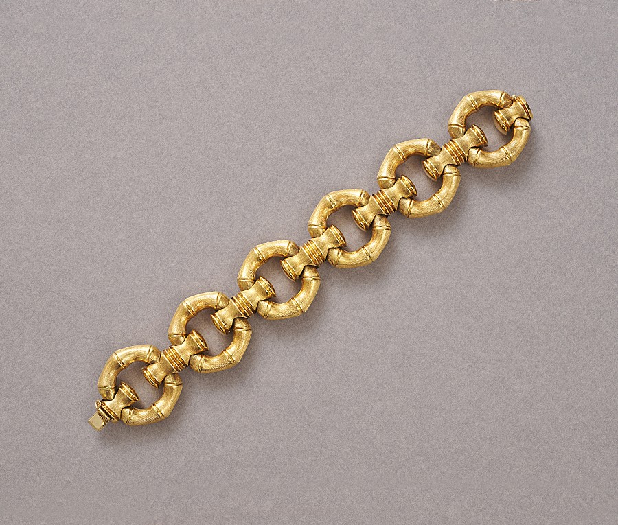 gold bamboo bracelet
