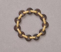 van cleef & arpels wood and gold bracelet
