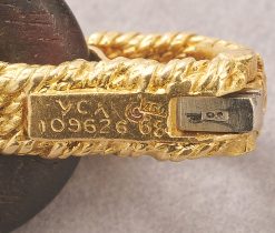 van cleef & arpels wood and gold bracelet