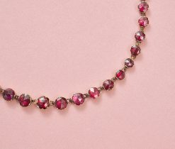 gouden collier met granaat - Afbeelding 2