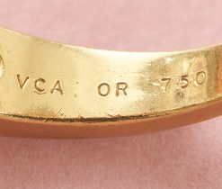 gouden ring met diamant en robijn - Afbeelding 2
