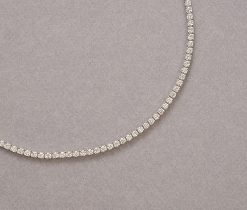 witgouden collier met diamant - Afbeelding 2