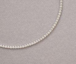 witgouden collier met diamant - Afbeelding 3