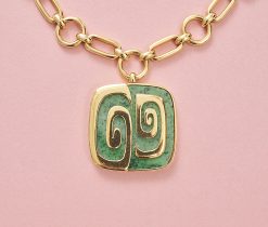 gouden collier met jade - Afbeelding 2