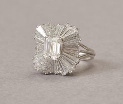 platinum and diamond Ballerina ring