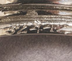 platina ballerina ring met diamant - Afbeelding 4