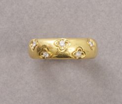 gouden band ring met diamant