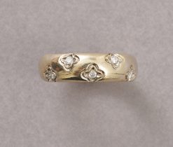 gouden band ring met diamant