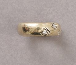 gouden band ring met diamant - Afbeelding 2