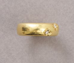 gold ring with diamonds
